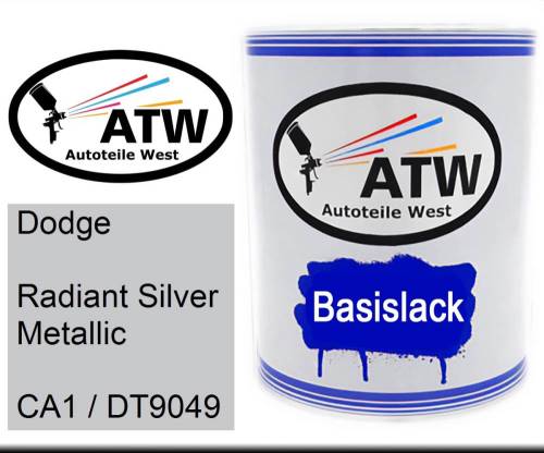 Dodge, Radiant Silver Metallic, CA1 / DT9049: 1L Lackdose, von ATW Autoteile West.